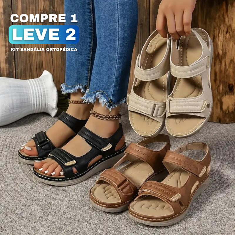 "COMPRE 1 LEVE 2" Sandália Ortopédica Bela - Alivio das Dores nos Pés