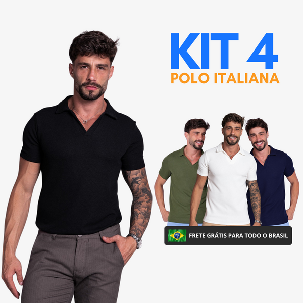 (COMPRE 3 LEVE 4) - Polo Italiana Tricot Premium