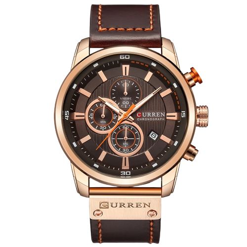 (Combo 2) Relógios Curren Magnatta Masculino de Couro
